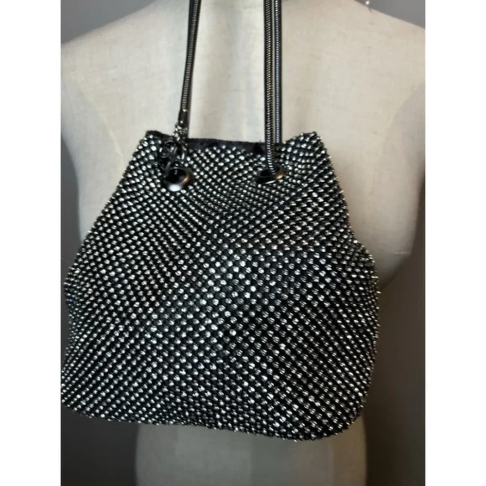 Badgley‎ Mischka Black Rhinestone Evening Clutch